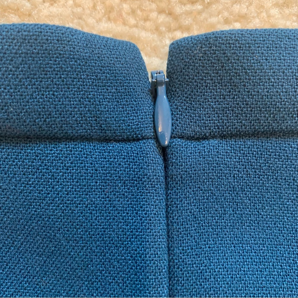 J.Crew Box Pleat Crepe Mini Skirt NWT in Teal Caravan Blue - Size 2 - Picture 4 of 10